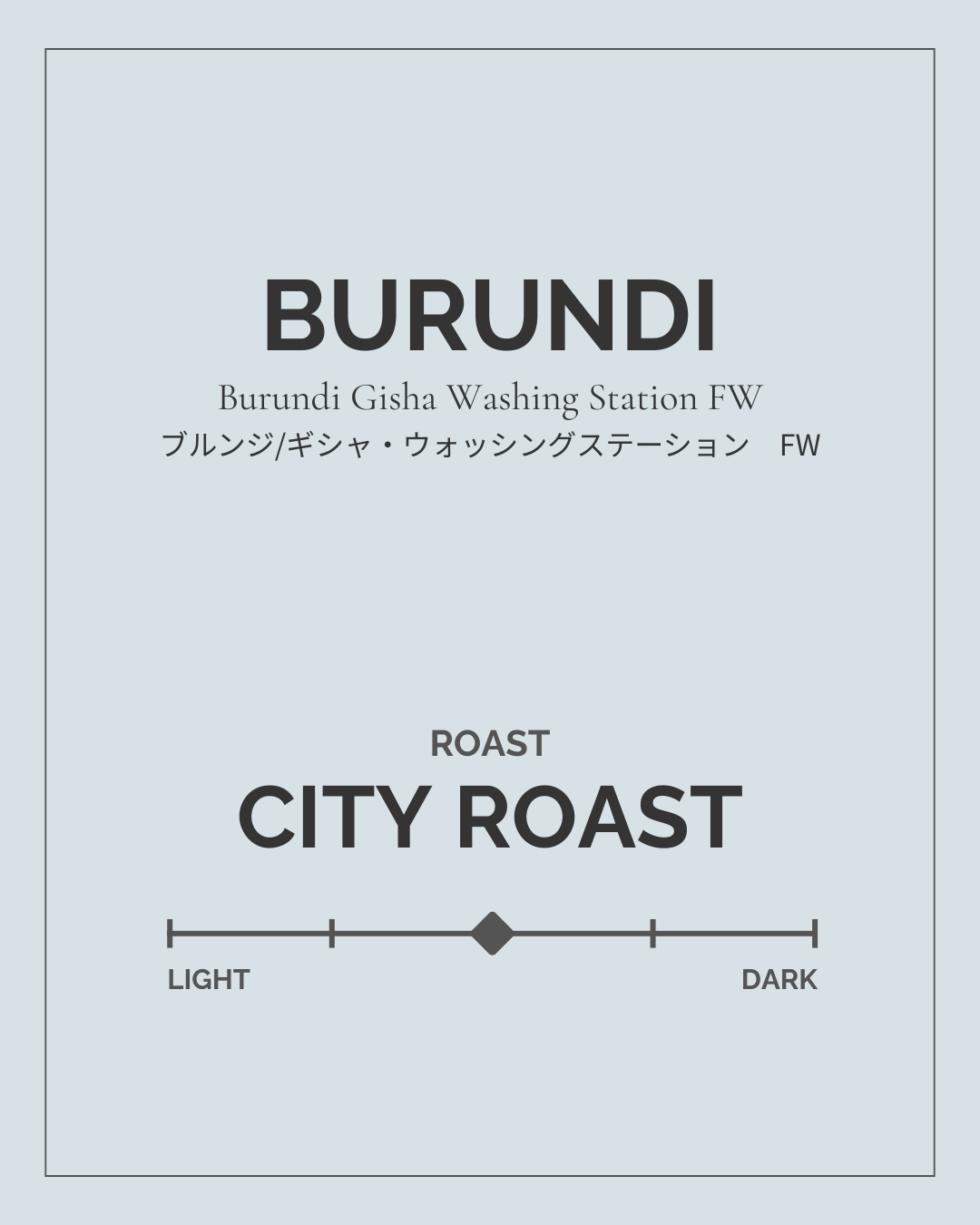 Burundi ギシャ ウォッシングステーション / フリーウォッシュド
